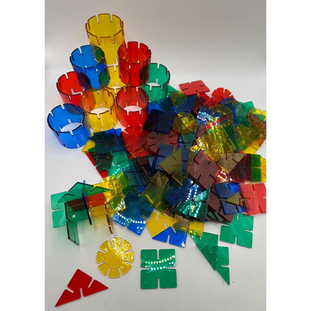 Lakeshore Crystal Climbers 150pc Set Clear Plastic Light Box Building Set No Box